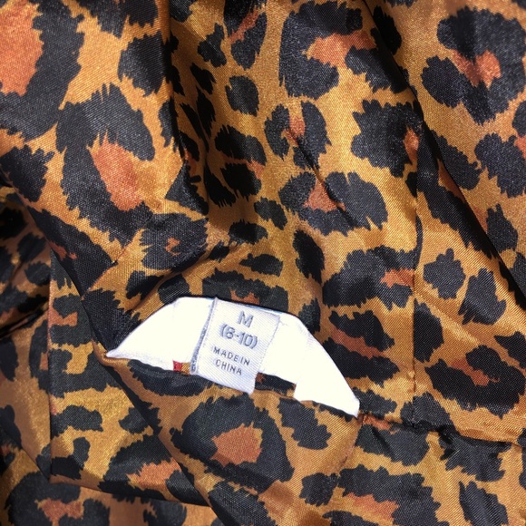 Red and Cheetah Windbreaker Spring Jacket - Picture 3 of 3